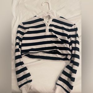 Striped Cropped Polo